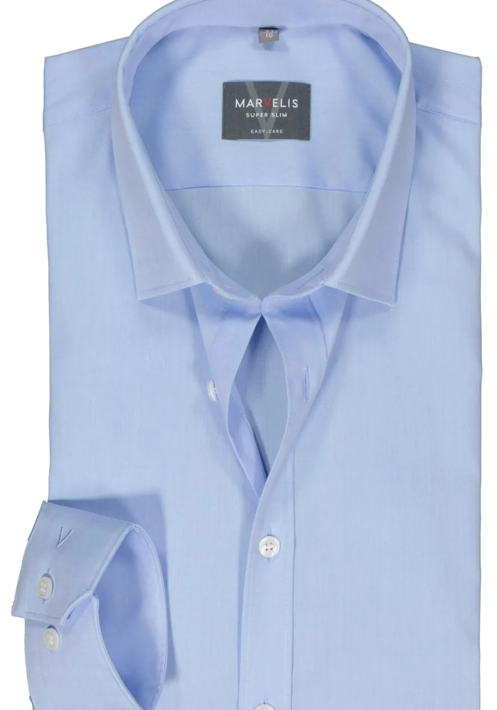 MARVELIS super slim fit overhemd, popeline, lichtblauw