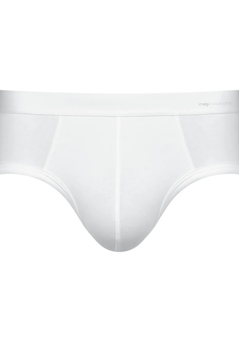 Mey Casual Cotton classic briefs (1-pack), heren maxi-slip met zachte tailleband, wit