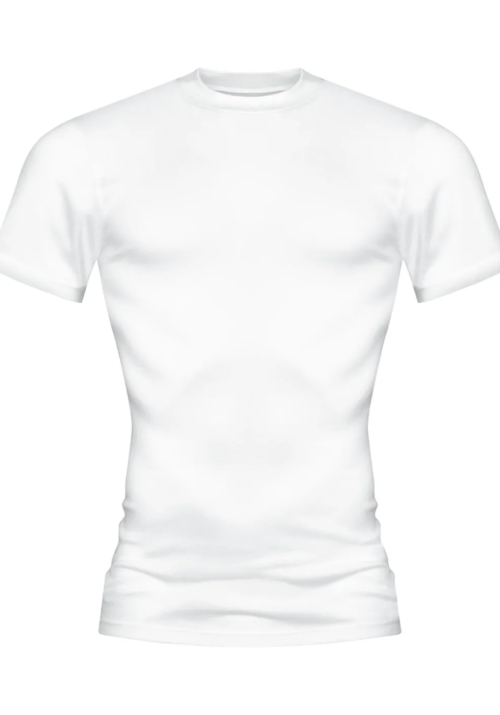 Mey Casual Cotton Olympia shirt (1-pack), heren T-shirt hoge O-hals, wit
