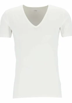 Mey Dry Cotton functional T-shirt (1-pack), heren T-shirt regular fit diepe V-hals, wit