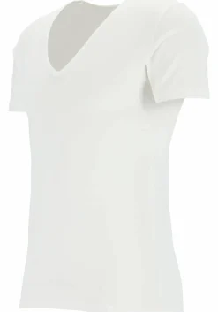 Mey Dry Cotton functional T-shirt (1-pack), heren T-shirt regular fit diepe V-hals, wit