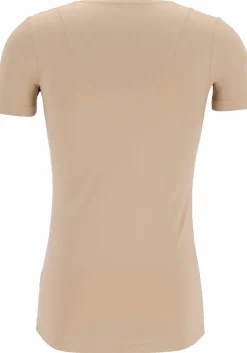 Mey Dry Cotton functional T-shirt (1-pack), heren T-shirt slim fit diepe V-hals, huidskleur