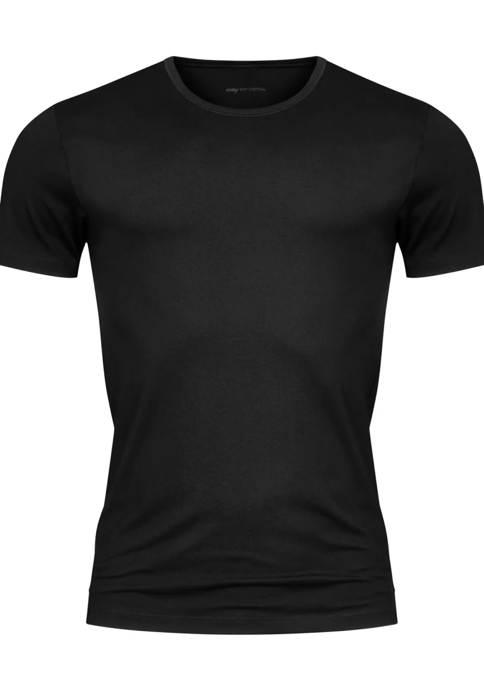 Mey Dry Cotton T-shirt (1-pack), heren T-shirt O-hals, zwart