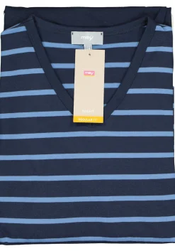 Mey heren pyjama Stratford, blauw gestreept