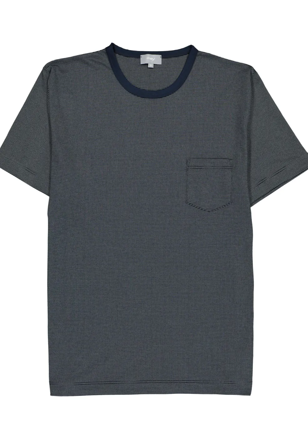 Mey heren shortama Bennison, blauw heel fijn gestreept