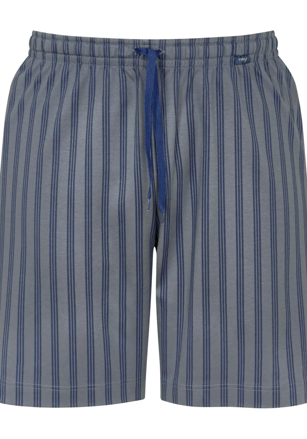 Mey pyjamabroek kort, Cranbourne, blauw met grijs gestreept