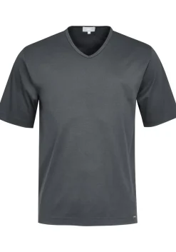 Mey pyjamashirt korte mouw, Melton, grijs