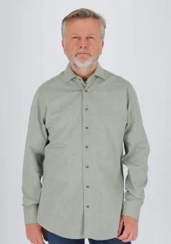 Michaelis slim fit heren overhemd, popeline, groen