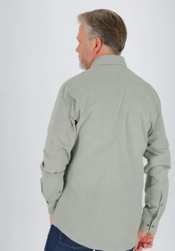 Michaelis slim fit heren overhemd, popeline, groen