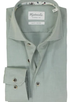 Michaelis slim fit heren overhemd, twill, groen