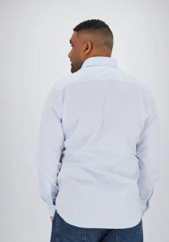 Michaelis slim fit overhemd, basket weave, lichtblauw
