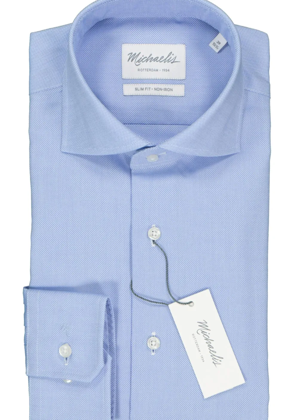 Michaelis slim fit overhemd, Oxford, lichtblauw