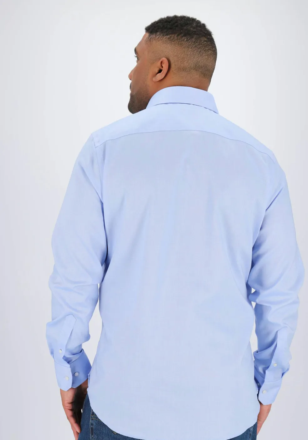 Michaelis slim fit overhemd, Oxford, lichtblauw