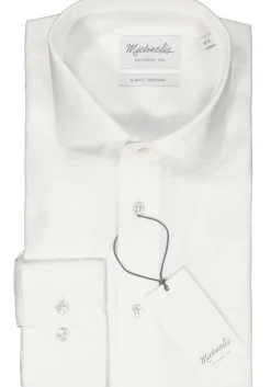 Michaelis slim fit overhemd, Oxford, wit