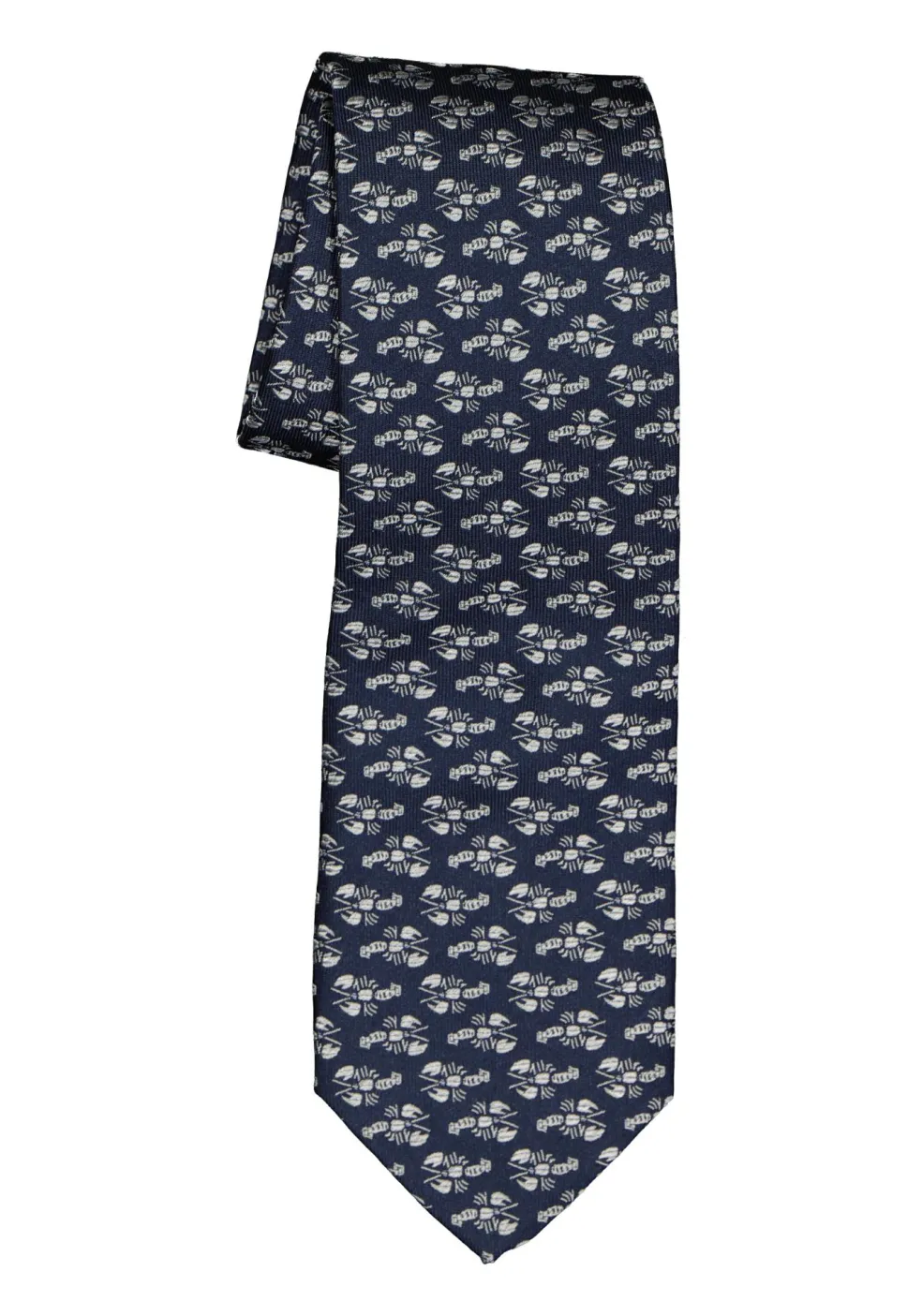 Michaelis stropdas, blauw met kreeftjes