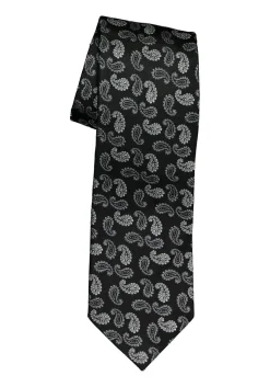 Michaelis stropdas, zwart paisley dessin