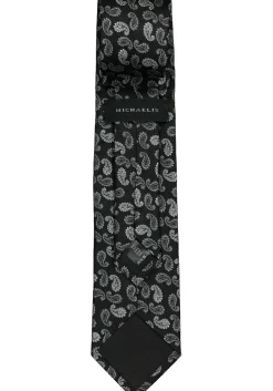 Michaelis stropdas, zwart paisley dessin