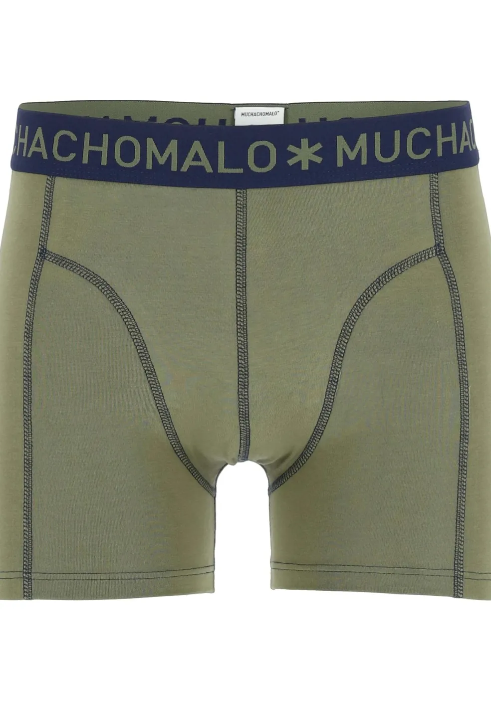 Muchachomalo boxershorts (2-pack), heren boxers normale lengte, blauw en olijfgroen