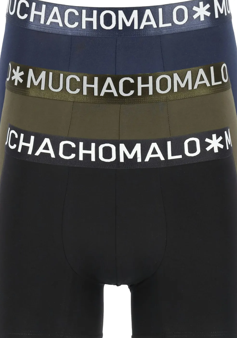 Muchachomalo Light Cotton boxershorts (3-pack), heren boxers normale lengte, blauw, groen en zwart