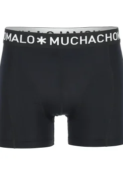Muchchomalo microfiber boxershorts (2-pack), heren boxers normale lengte, zwart