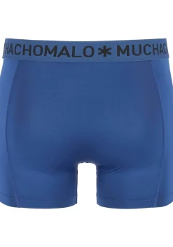 Muchchomalo microfiber boxershorts (2-pack), heren boxers normale lengte, zwart en blauw