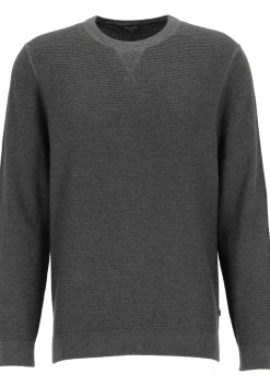 OLYMP Casual modern fit pullover katoen, antraciet
