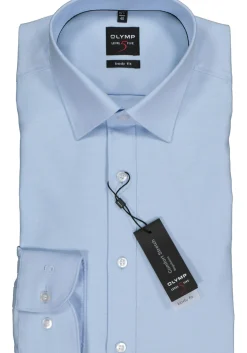 OLYMP Level 5 body fit overhemd, lichtblauw twill