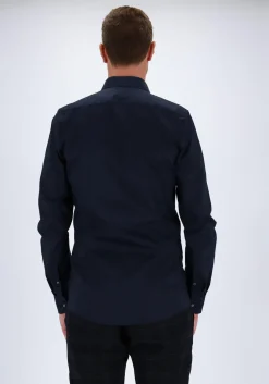 OLYMP Level 5 body fit overhemd, mouwlengte 7, nacht blauw
