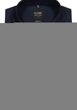 OLYMP Level 5 body fit overhemd, nachtblauw twill