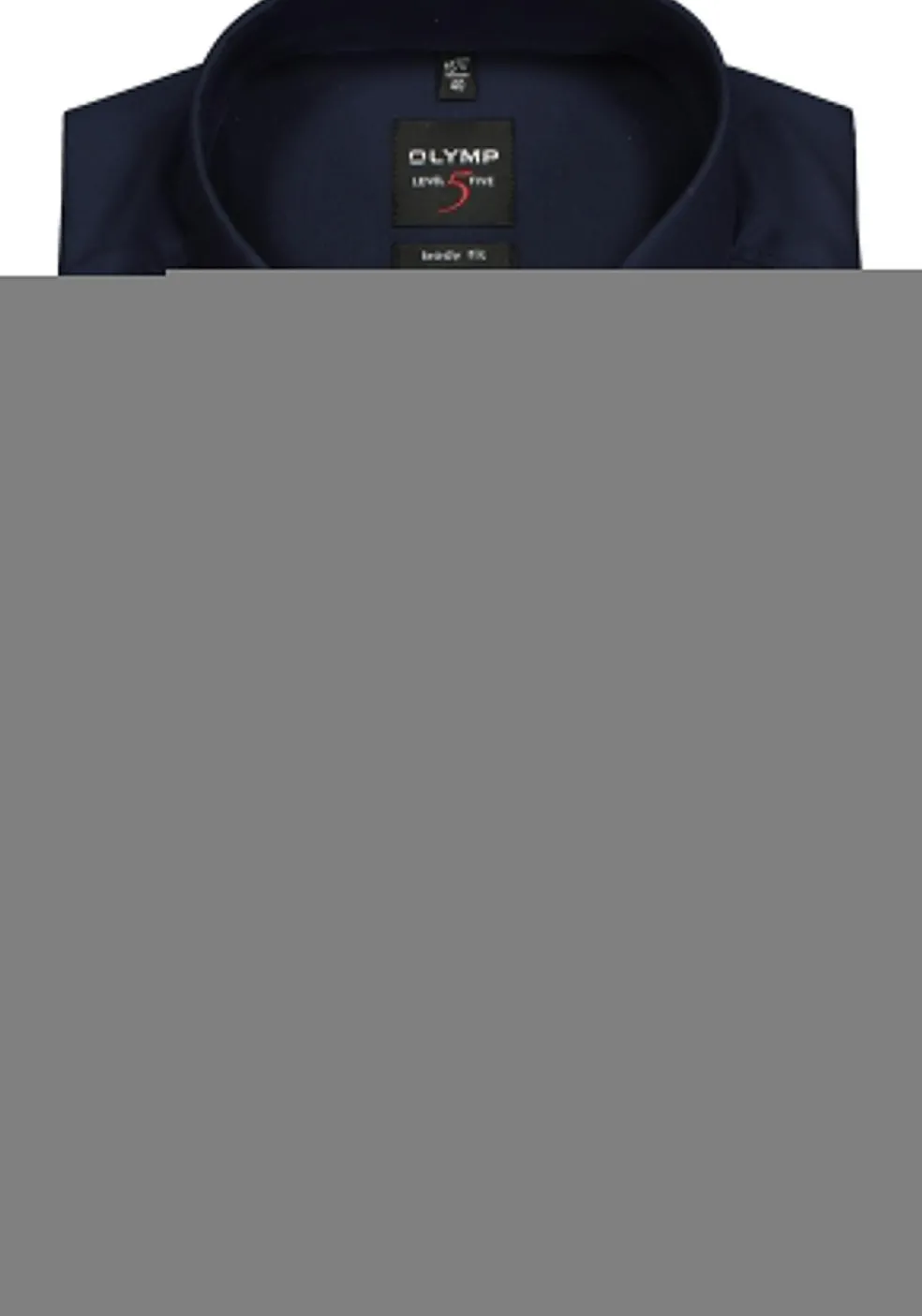 OLYMP Level 5 body fit overhemd, nachtblauw twill