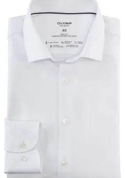 OLYMP 24/7 Level 5 body fit overhemd, twill, wit