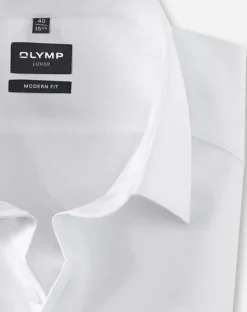 OLYMP Level 5 body fit overhemd, popeline, wit