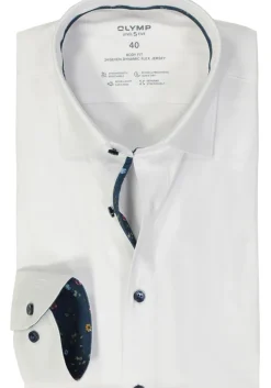 OLYMP 24/7 Level 5 body fit overhemd, tricot, wit
