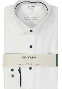 OLYMP 24/7 Level 5 body fit overhemd, tricot, wit