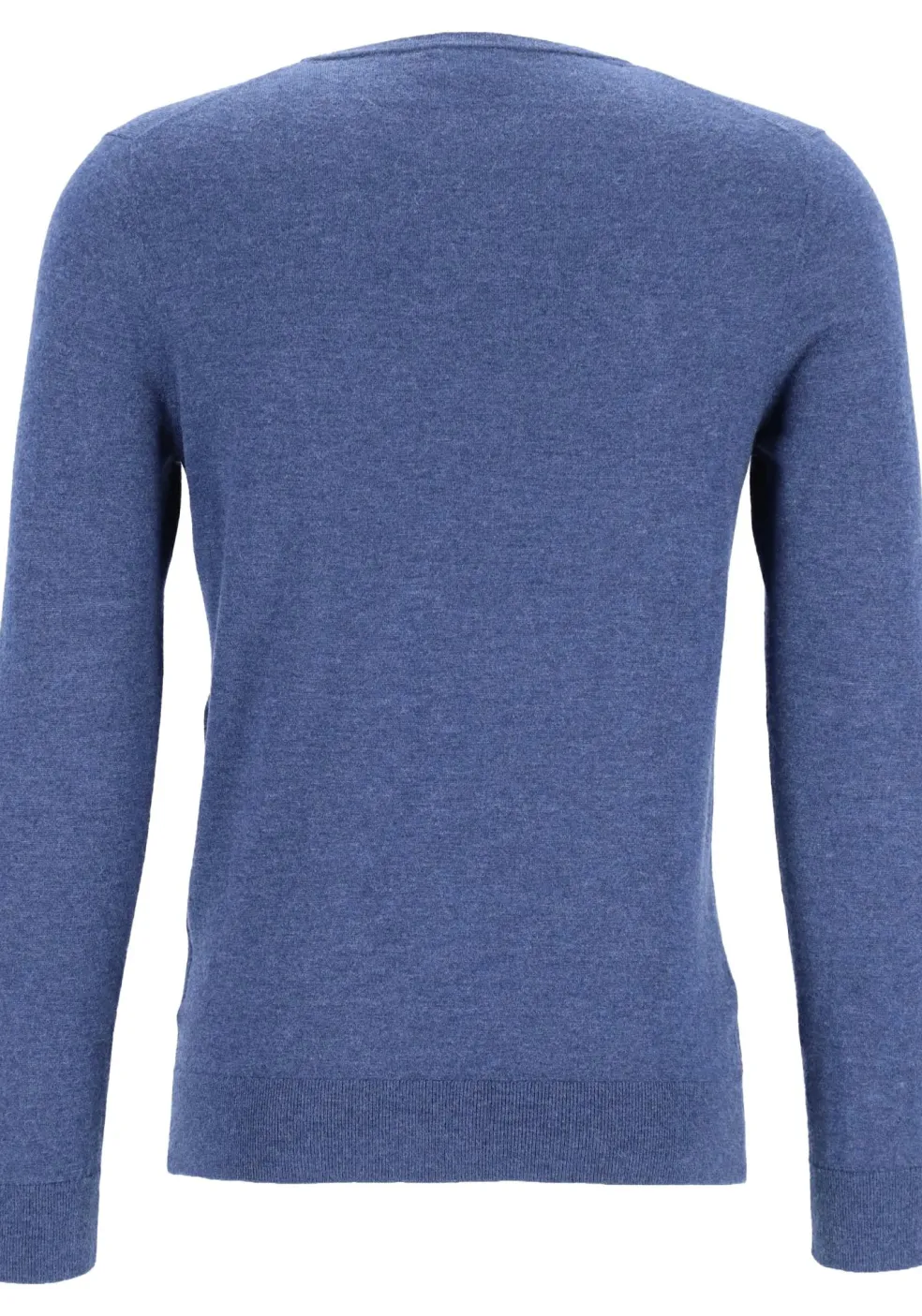 OLYMP Level 5 body fit trui wol met zijde, O-hals, royal blauw