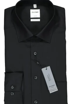 OLYMP Luxor comfort fit overhemd, zwart