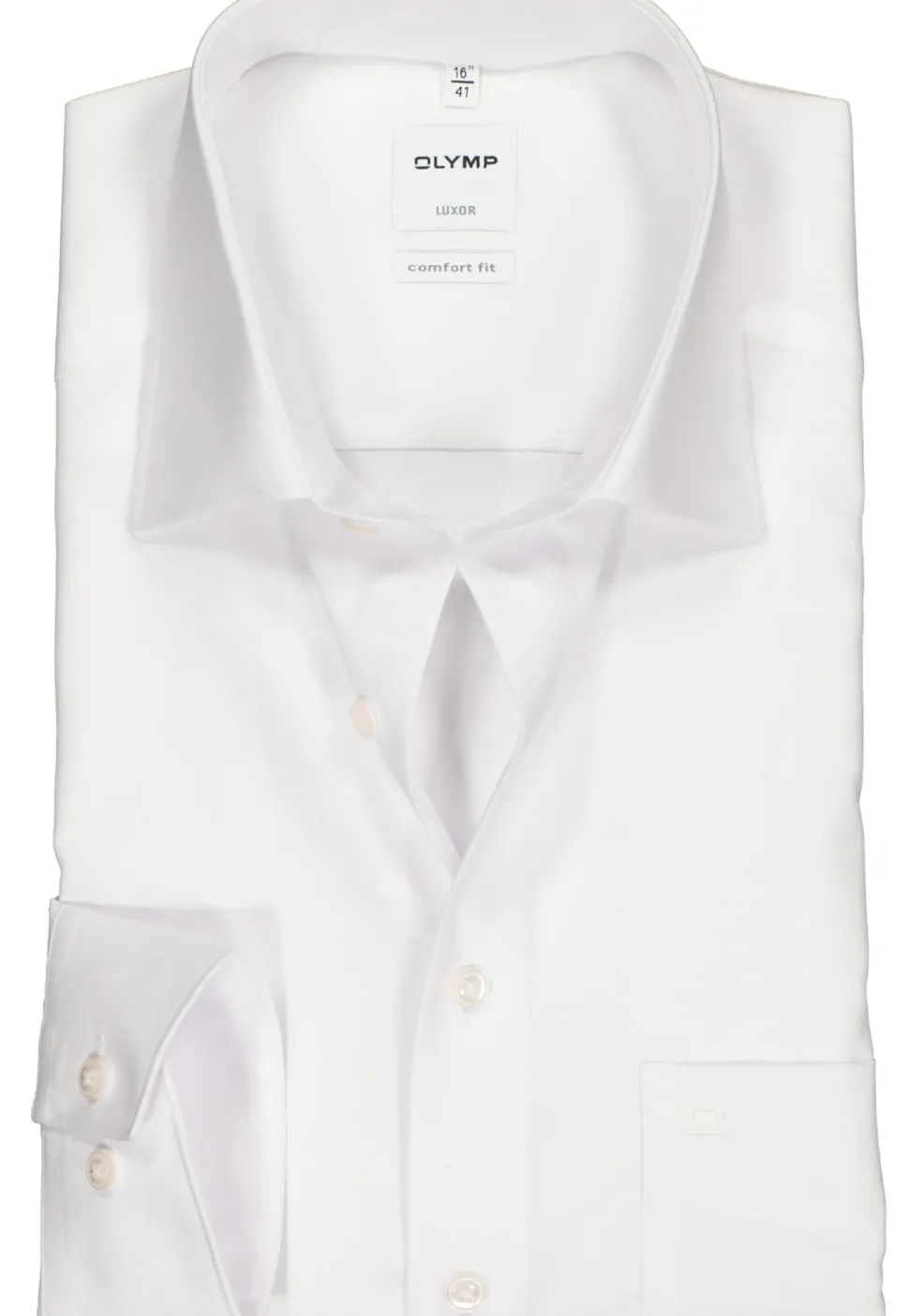 OLYMP Luxor comfort fit overhemd, mouwlengte 7, wit