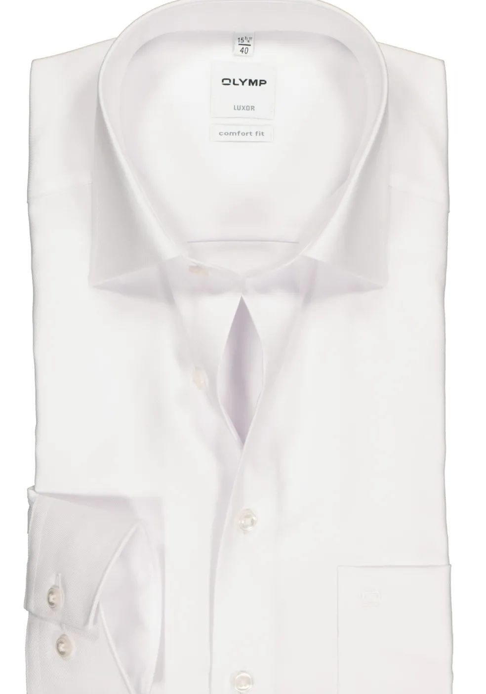 OLYMP Luxor comfort fit overhemd, wit twill