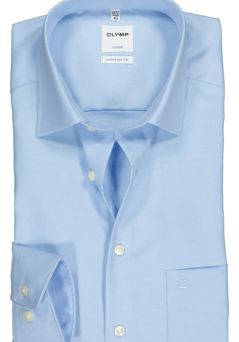 OLYMP Luxor comfort fit overhemd, lichtblauw twill