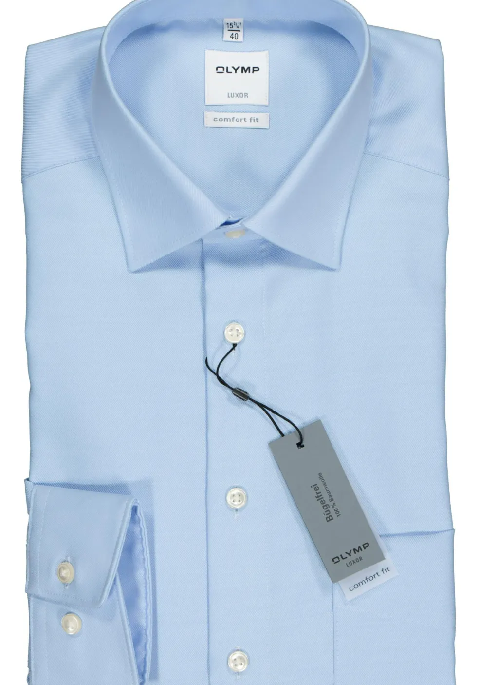 OLYMP Luxor comfort fit overhemd, lichtblauw twill
