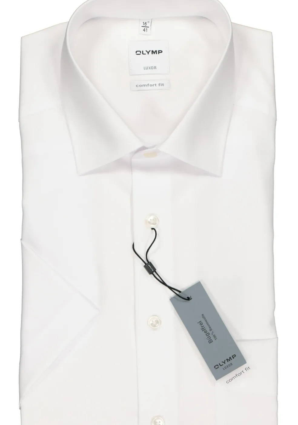 OLYMP Luxor comfort fit overhemd, korte mouw, wit