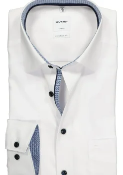 OLYMP Luxor comfort fit overhemd, wit (contrast)