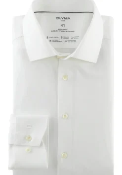 OLYMP Luxor 24/7 modern fit overhemd, twill, lichtbeige