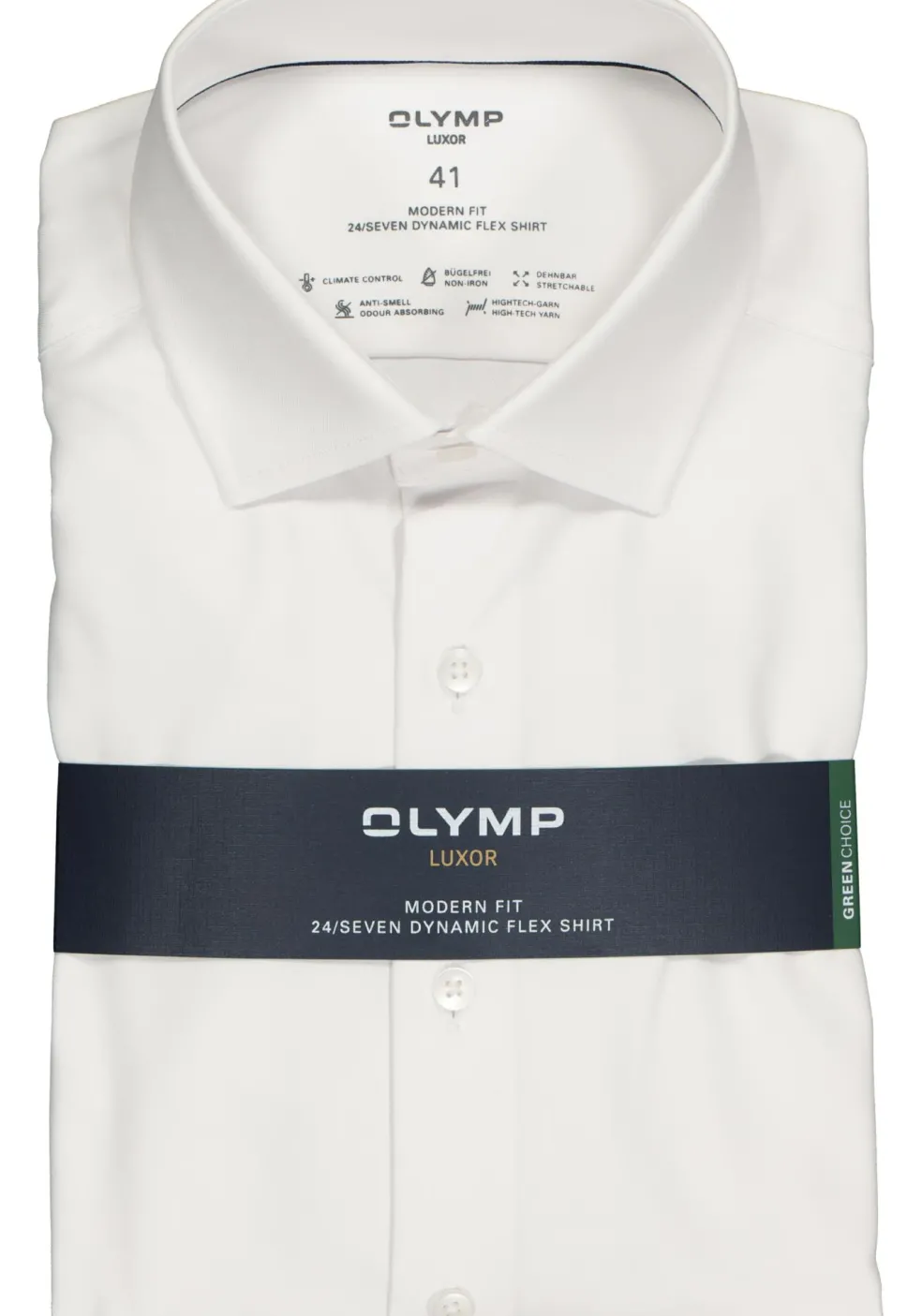 OLYMP Luxor modern fit overhemd 24/7, wit