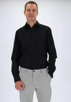 OLYMP Luxor modern fit overhemd, mouwlengte 7, zwart
