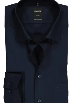 OLYMP Luxor modern fit overhemd, donkerblauw