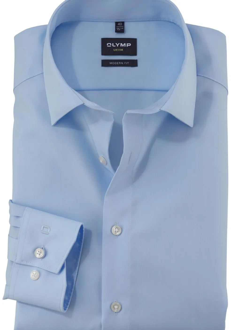 OLYMP Luxor modern fit overhemd, popeline, blauw