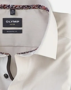 OLYMP modern fit overhemd, popeline, heel lichtgrijs