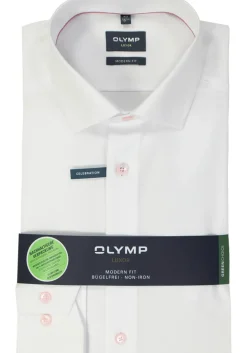 OLYMP modern fit overhemd, popeline, roze
