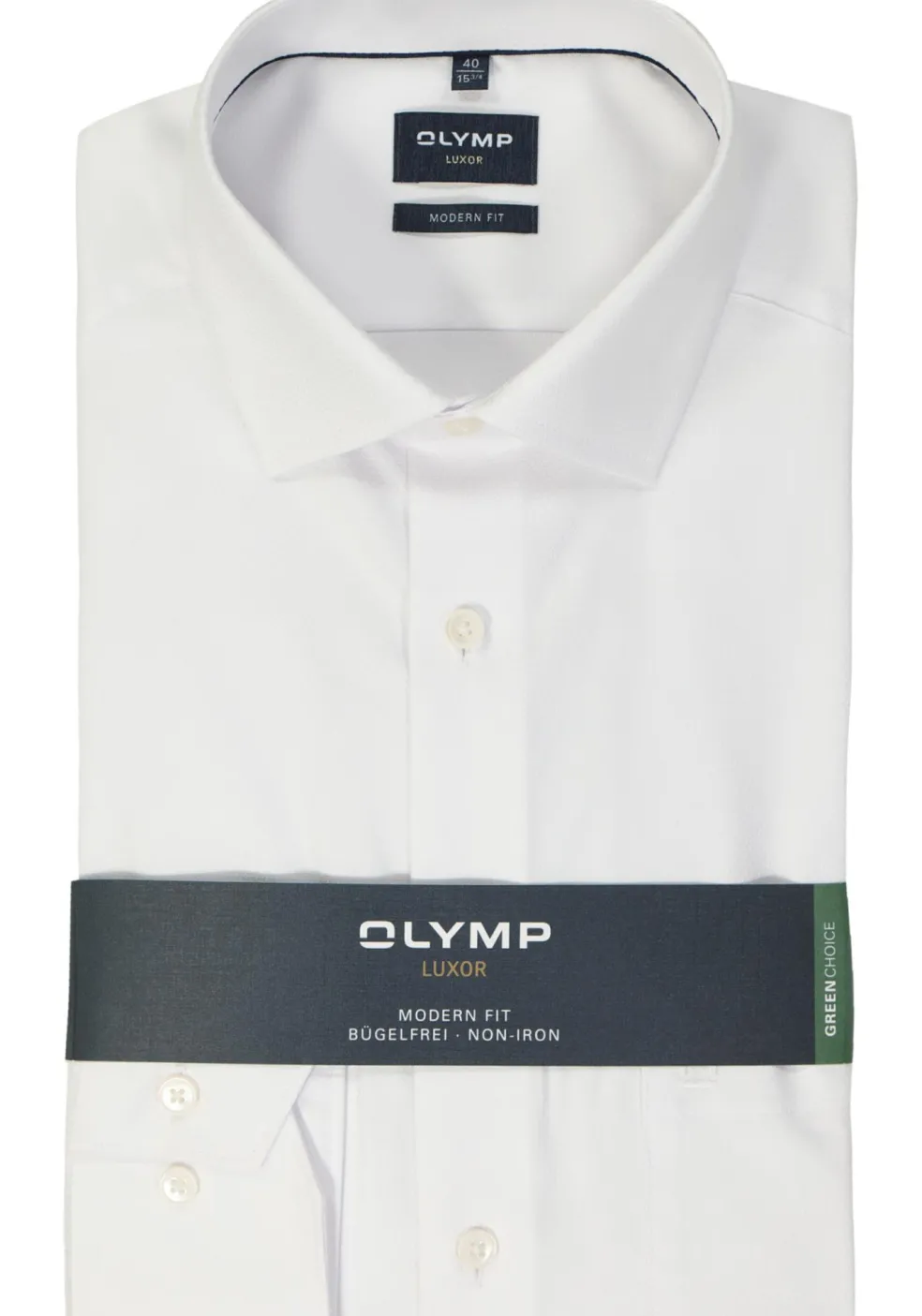 OLYMP modern fit overhemd, structuur, wit